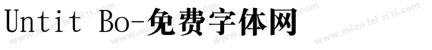 Untit Bo字体转换